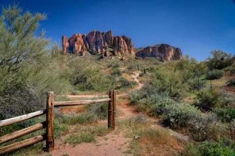 Superstition Mountains Foto stock