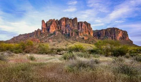Superstition Mountains Foto stock