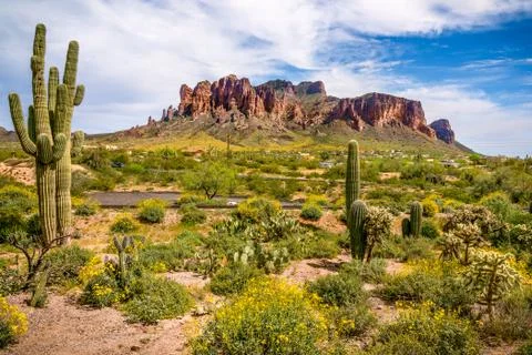 Superstition Mountains Stock Photos