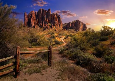 Superstition Mountains Stock Photos