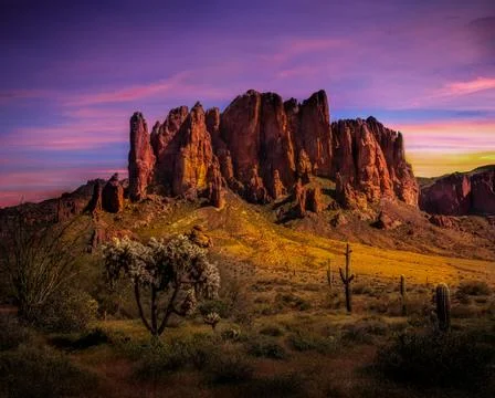 Superstition Mountains Foto stock