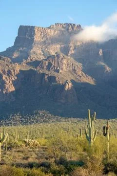 The Superstition Mountains Stock Photos