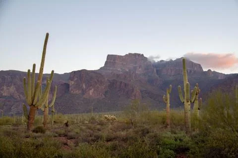 The Superstition Mountains Stock Photos