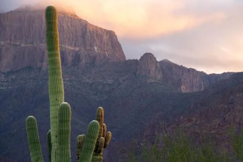The Superstition Mountains Stock Photos