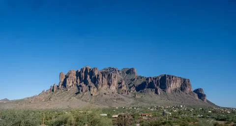 The Superstition Mountains Stock Photos