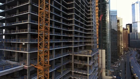 Supertall Drone Shot Stock Footage 128464726
