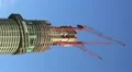 supertall skyscraper under construction HD Footage