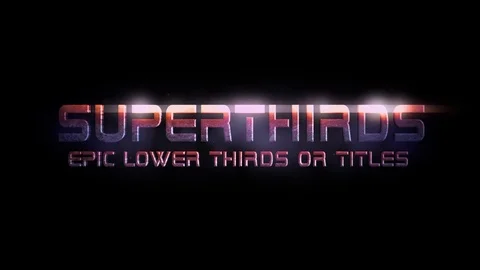 SuperThirds Titles &amp; Lower Thirds 스톡 After Effects