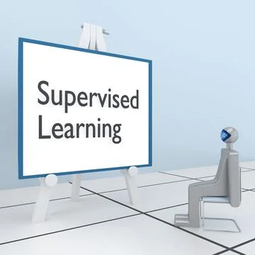 Supervised Learning concept Illustrazione stock