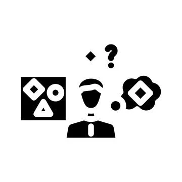 Supervised machine learning glyph icon vector illustration イラスト素材