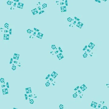 Supervised machine learning glyph vector seamless pattern Illustrazione stock