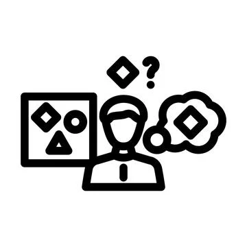 Supervised machine learning line icon vector illustration Illustrazione stock