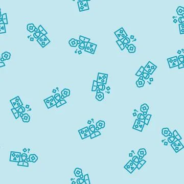 Supervised machine learning line vector seamless pattern Illustrazione stock