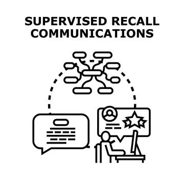 Supervised recall communications concept for business strategy Stock Illustration