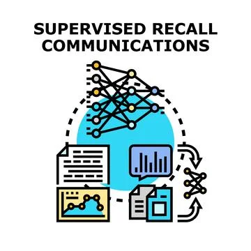 Supervised recall communications concept vector illustration Illustrazione stock