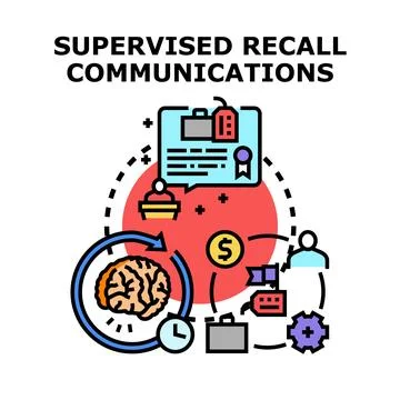 Supervised recall communications process for information management Stock Illustration