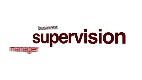 Supervision animated word cloud. Stock Footage 70930009