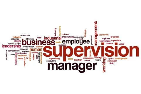 Supervision word cloud Illustrazione stock