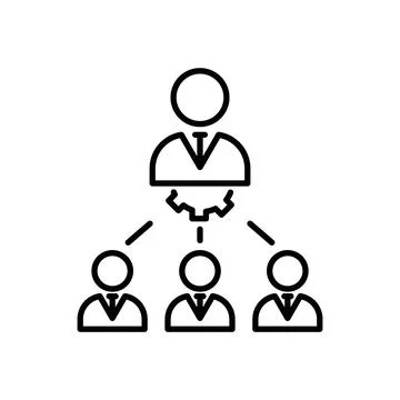 Supervisor icon outline set collection or pack Stock Illustration