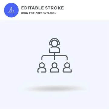 Supervisor icon vector, filled flat sign, solid pictogram isolated on white Illustrazione stock