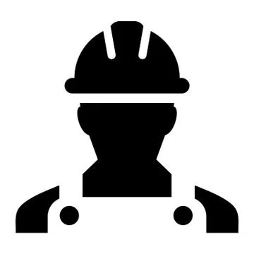 Supervisor icon vector male construction worker person profile avatar Stock Illustration