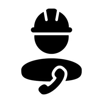 Supervisor icon vector male construction worker person profile avatar Stock Illustration