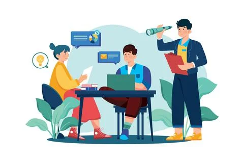Supervisor Illustration concept on white background Stock Illustration