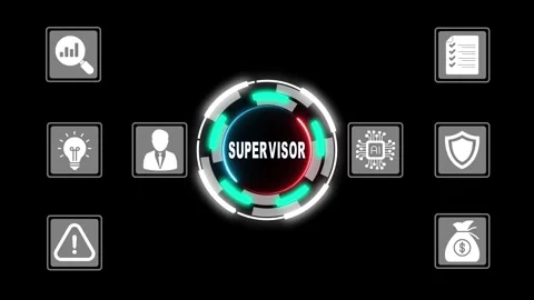 Supervisor interface control panel dashboard business management system 動画素材 331566603