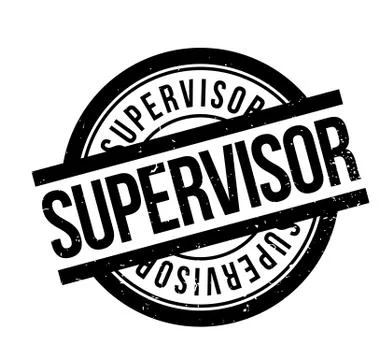 Supervisor rubber stamp Stock Illustration