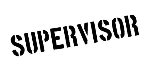 Supervisor rubber stamp Stock Illustration