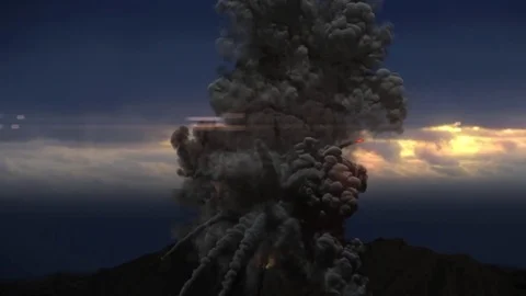 Supervolcano Eruption Medium Distance Видео 74472539