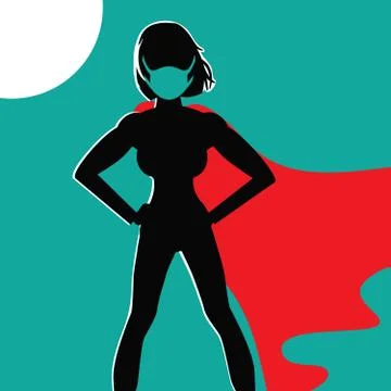 Superwoman wearing a protective COVID-19 mask Stock Illustration