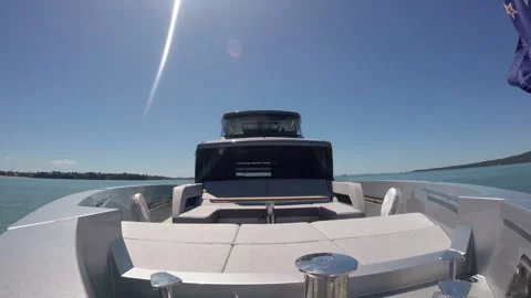 SuperYacht bow Stock Footage 170863845
