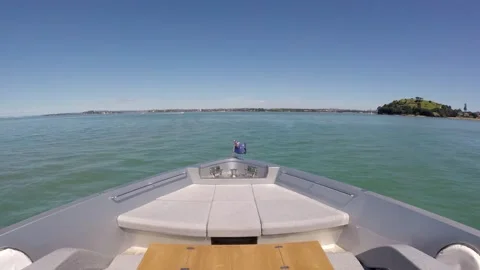 SuperYacht bow Stock Footage 170863847