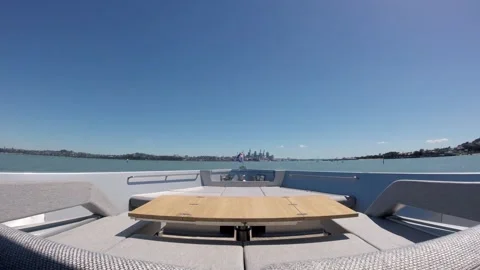 SuperYacht bow Stock Footage 170863862