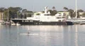 Superyacht Moored in Marina HD Footage