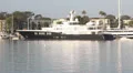 Superyacht Moored in Marina HD Footage