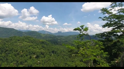 Supper wide Drone shot of Bibble Rock Sri lanka Video stock 156013603