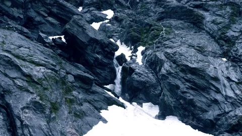 Supphellebreen glacier melting fast Stock Footage 230176453