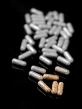 Supplement pills Stock-Fotos