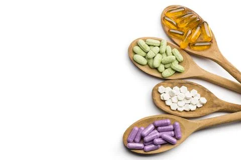 Supplement pills Stock Photos