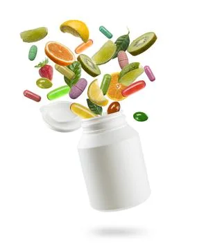 Supplement pills Stock Photos