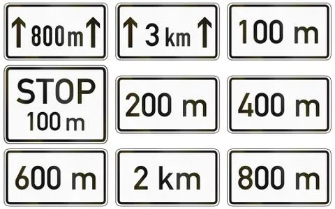 Supplemental Distances In Germany Illustrazione stock