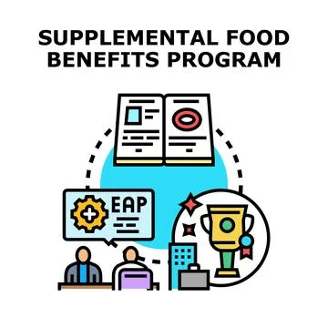 Supplemental food benefits program offering financial assistance Illustration