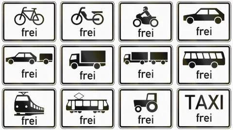 Supplemental Restriction Exceptions In Germany Illustrazione stock