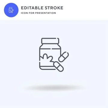 Supplements icon vector, filled flat sign, solid pictogram isolated on white, 스톡 일러스트