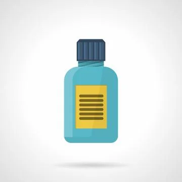Supplements jar flat vector icon 스톡 일러스트