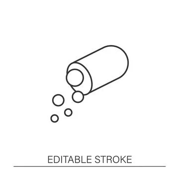 Supplements line icon Illustrazione stock