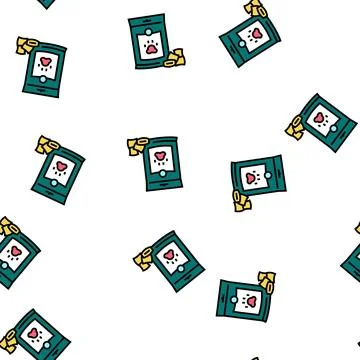 Supplements for pet vector seamless pattern Illustrazione stock