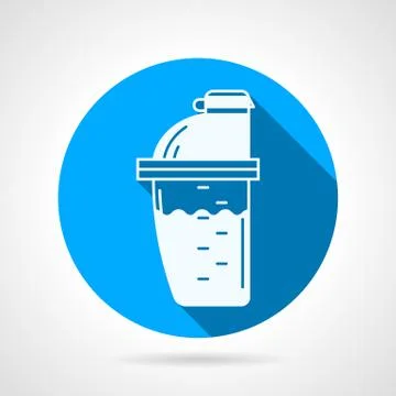Supplements shaker flat vector icon 스톡 일러스트